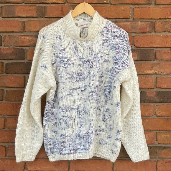 Lauren Hansen Vintage Hand Knitted Long Sleeve Sweater Sz M - Picture 1 of 8